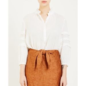 TROVATA Birds of Paradis ‘Anna’ Ruffle Sleeve Blouse
